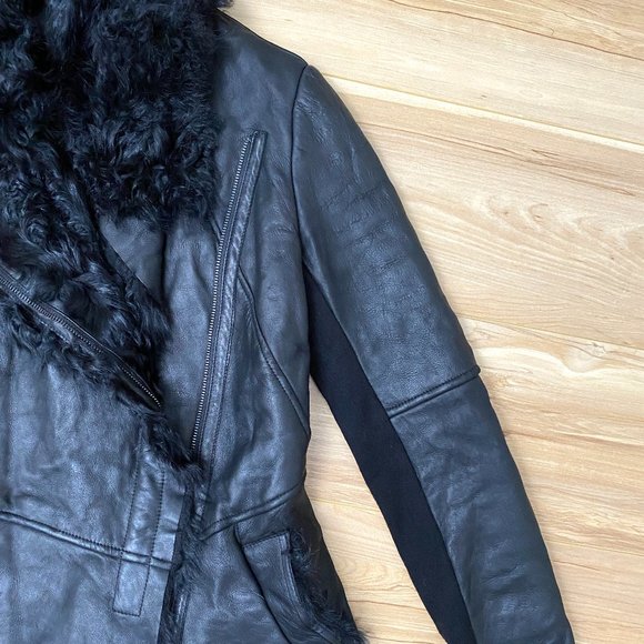 Mo & Co Women's Winter Sheep Skin Leather Jacket/Coat - Picture 9 of 16